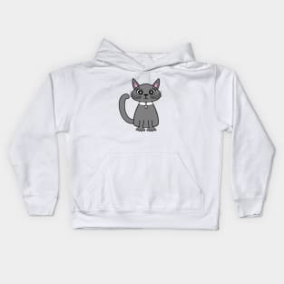 CUTE Gray Cat Kids Hoodie